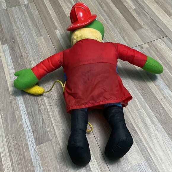 1990 Jim Henson Kermit the Frog Fireman Dress Me Plush Doll Mattel Arco muppets - Picture 3 of 15
